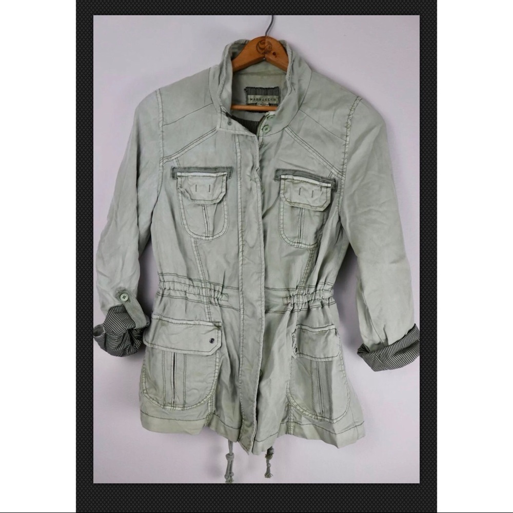 Anthro Marrakech Decorah Anorak Jacket Olive Med